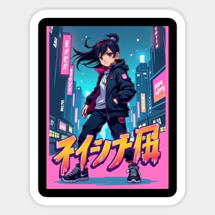 Dynamic Anime Vibes: A Journey of Color and Emotion Sticker